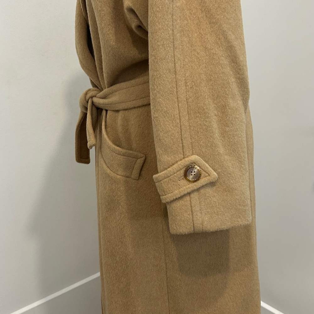 Vintage 1980s Albert Nipon ๐ฏ% Camel Hair Coat |Size 14P - Picture 11 of 16